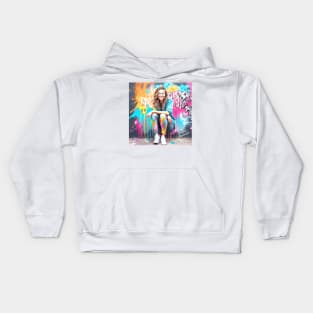 Smiling Artist Kids Hoodie